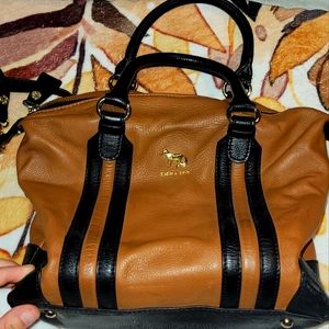 Brown and black leather Emma Fox purse
